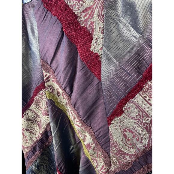 Coldwater Creek Skirt Medium Patchwork Gypsy Core Y2K Boho Artsy Mixed Fabrics - Picture 12 of 12